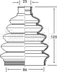 Borg & Beck BCB2302 - Bellow, drive shaft autospares.lv