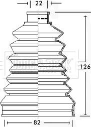 Borg & Beck BCB2319 - Bellow, drive shaft autospares.lv