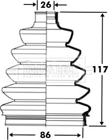 Borg & Beck BCB2389 - Bellow, drive shaft autospares.lv