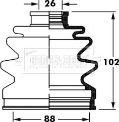 Borg & Beck BCB2388 - Bellow, drive shaft autospares.lv