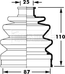 Borg & Beck BCB2387 - Bellow, drive shaft autospares.lv