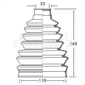 Borg & Beck BCB2324 - Bellow, drive shaft autospares.lv