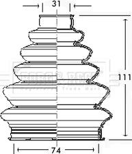 Borg & Beck BCB2327 - Bellow, drive shaft autospares.lv