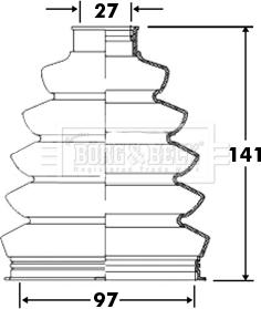 Borg & Beck BCB2372 - Bellow, drive shaft autospares.lv