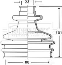 Borg & Beck BCB2201 - Bellow, drive shaft autospares.lv