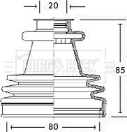 Borg & Beck BCB2212 - Bellow, drive shaft autospares.lv