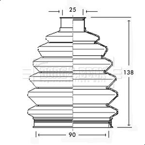 Borg & Beck BCB2281 - Bellow, drive shaft autospares.lv