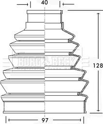 Borg & Beck BCB2282 - Bellow, drive shaft autospares.lv