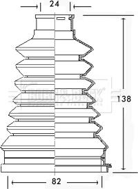 Borg & Beck BCB2226 - Bellow, drive shaft autospares.lv