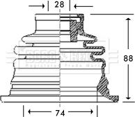 Borg & Beck BCB2780 - Bellow, drive shaft autospares.lv