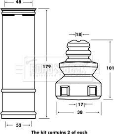 Borg & Beck BPK7004 - Dust Cover Kit, shock absorber autospares.lv