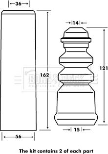 Borg & Beck BPK7079 - Dust Cover Kit, shock absorber autospares.lv