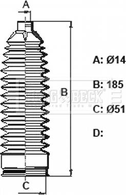 Borg & Beck BSG3445 - Bellow Set, steering autospares.lv