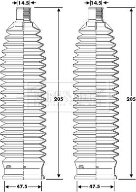 Borg & Beck BSG3428 - Bellow Set, steering autospares.lv