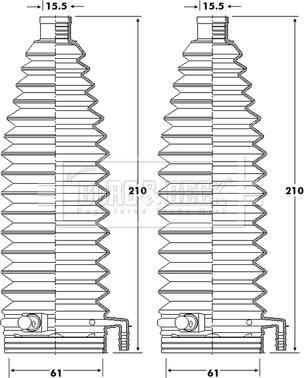 Borg & Beck BSG3423 - Bellow Set, steering autospares.lv