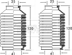 Borg & Beck BSG3083 - Bellow Set, steering autospares.lv