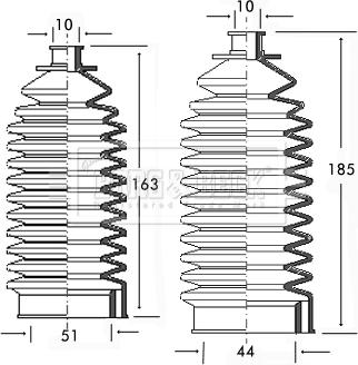 Borg & Beck BSG3078 - Bellow Set, steering autospares.lv