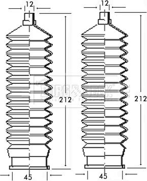 Borg & Beck BSG3139 - Bellow Set, steering autospares.lv