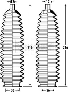 Borg & Beck BSG3350 - Bellow Set, steering autospares.lv