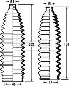 Borg & Beck BSG3353 - Bellow Set, steering autospares.lv