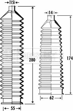 Borg & Beck BSG3303 - Bellow Set, steering autospares.lv