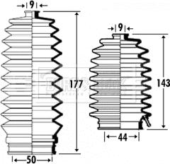 Borg & Beck BSG3313 - Bellow Set, steering autospares.lv