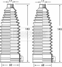 Borg & Beck BSG3247 - Bellow Set, steering autospares.lv