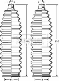 Borg & Beck BSG3256 - Bellow Set, steering autospares.lv