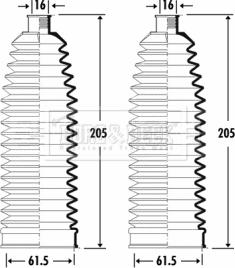 Borg & Beck BSG3264 - Bellow Set, steering autospares.lv