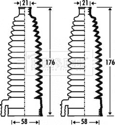 Borg & Beck BSG3281 - Bellow Set, steering autospares.lv