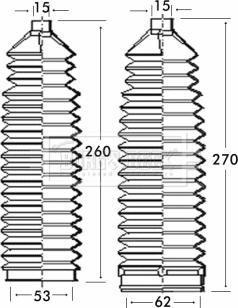 Borg & Beck BSG3228 - Bellow Set, steering autospares.lv