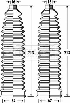 Borg & Beck BSG3279 - Bellow Set, steering autospares.lv