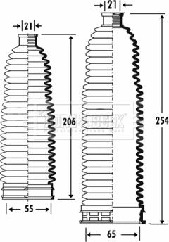 Borg & Beck BSG3270 - Bellow Set, steering autospares.lv