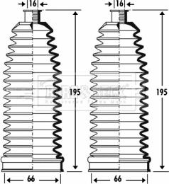 Borg & Beck BSG3277 - Bellow Set, steering autospares.lv