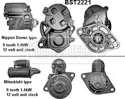 Borg & Beck BST2221 - Starter autospares.lv