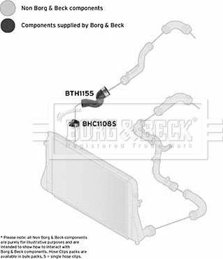 Borg & Beck BTH1155 - Charger Intake Air Hose autospares.lv