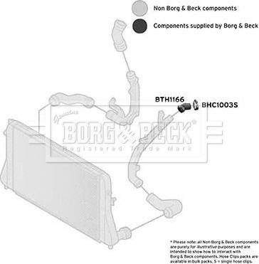 Borg & Beck BTH1166 - Charger Intake Air Hose autospares.lv