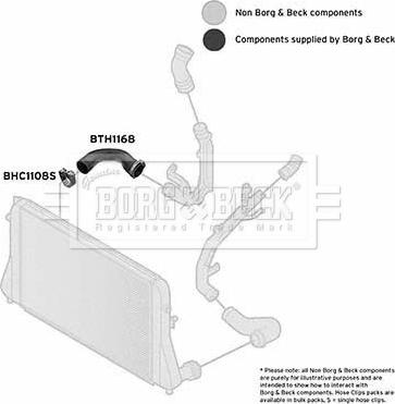 Borg & Beck BTH1168 - Charger Intake Air Hose autospares.lv