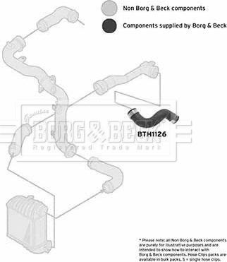 Borg & Beck BTH1126 - Charger Intake Air Hose autospares.lv