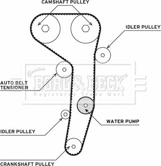 Borg & Beck BTW1016 - Water Pump & Timing Belt Set autospares.lv