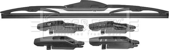 Borg & Beck BW14R.10 - Wiper Blade autospares.lv