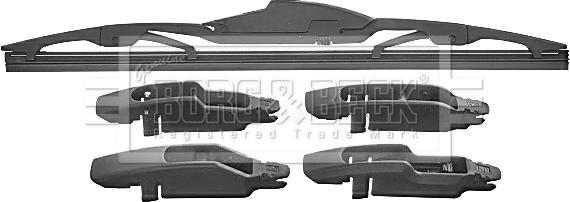 Borg & Beck BW12R - Wiper Blade autospares.lv