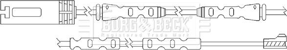 Borg & Beck BWL3096 - Warning Contact, brake pad wear autospares.lv