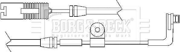 Borg & Beck BWL3017 - Warning Contact, brake pad wear autospares.lv