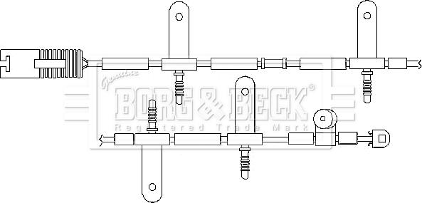 Borg & Beck BWL3039 - Warning Contact, brake pad wear autospares.lv