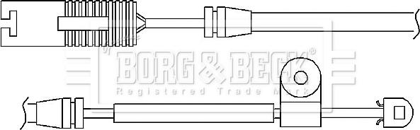 Borg & Beck BWL3027 - Warning Contact, brake pad wear autospares.lv