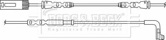 Borg & Beck BWL3158 - Warning Contact, brake pad wear autospares.lv