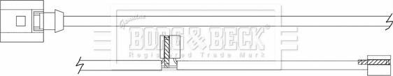 Borg & Beck BWL3168 - Warning Contact, brake pad wear autospares.lv