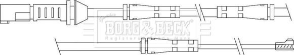 Borg & Beck BWL3110 - Warning Contact, brake pad wear autospares.lv