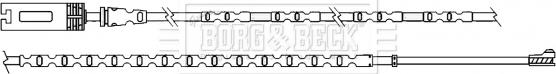 Borg & Beck BWL3137 - Warning Contact, brake pad wear autospares.lv